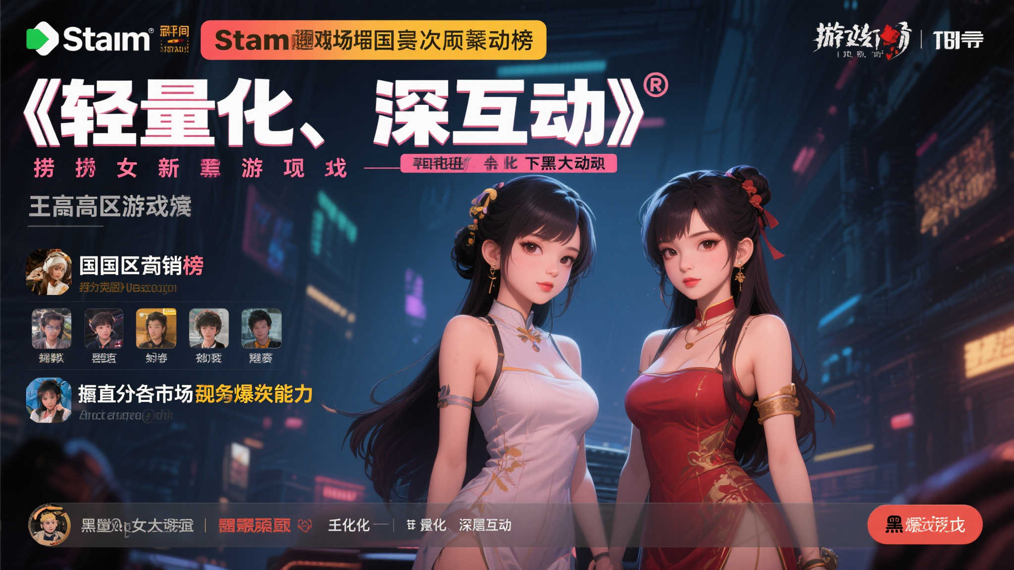 《捞女游戏》登顶Steam国区热销榜!超越《黑神话》