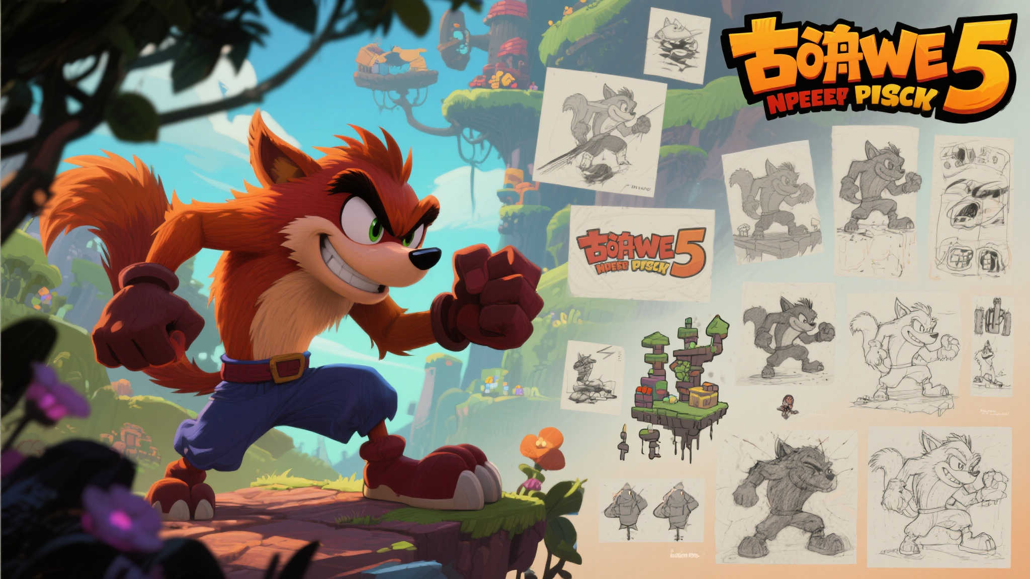 《古惑狼5》概念艺术曝光,项目夭折成遗憾