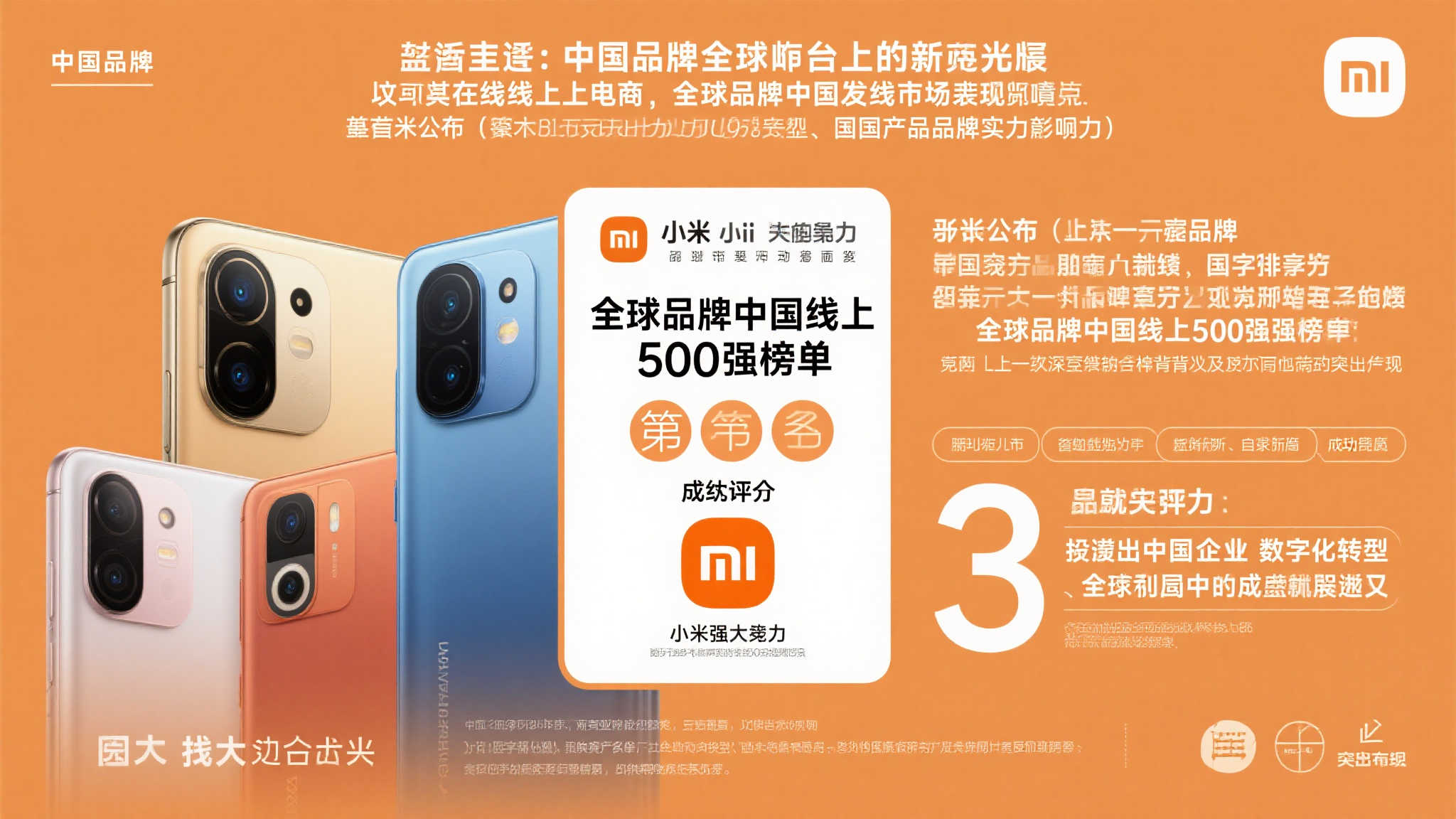 中国线上市场全球品牌500强揭晓:小米荣登前三!